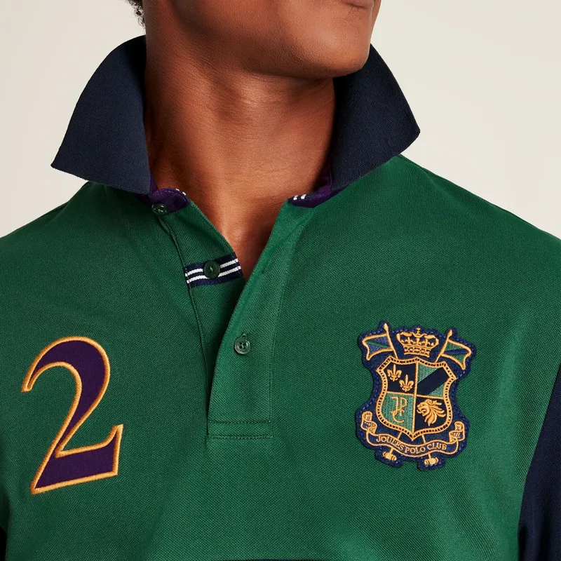 Joules Men's Embellished Polo Shirt - Green-3